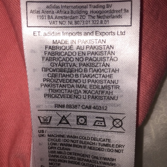 🤘EUC Adidas 3 stripe coral color top - Picture 8 of 8